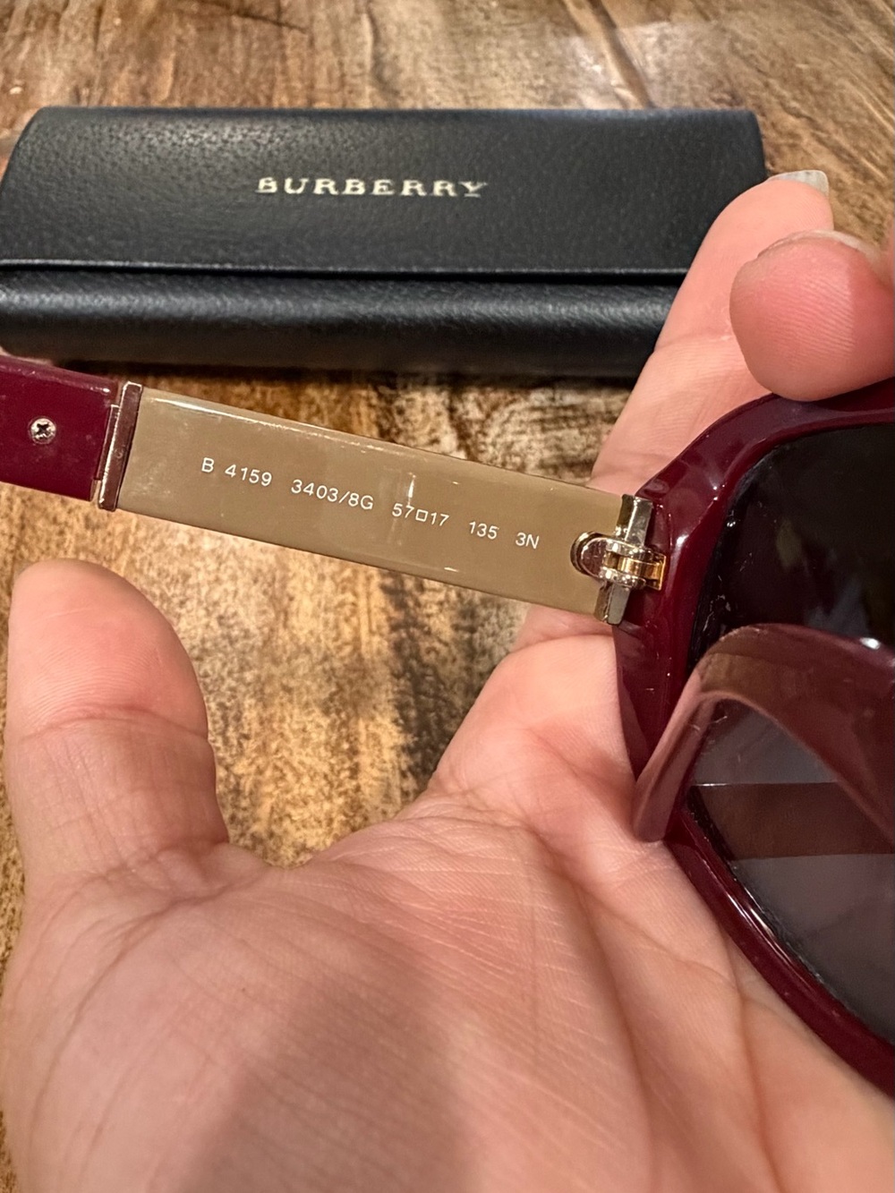 Burberry Burgundy Round Oversized Women's Sunglasses - Picture 14 of 15